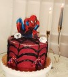 کیک فانتزی خامه ای مرد عنکبوتی