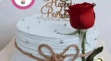 سفارش کیک تولد با گل 